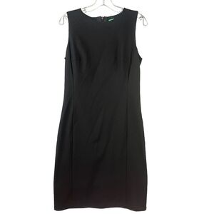 United Colors of Benetton Black Sleeveless Sheath Career Dress Size Medium